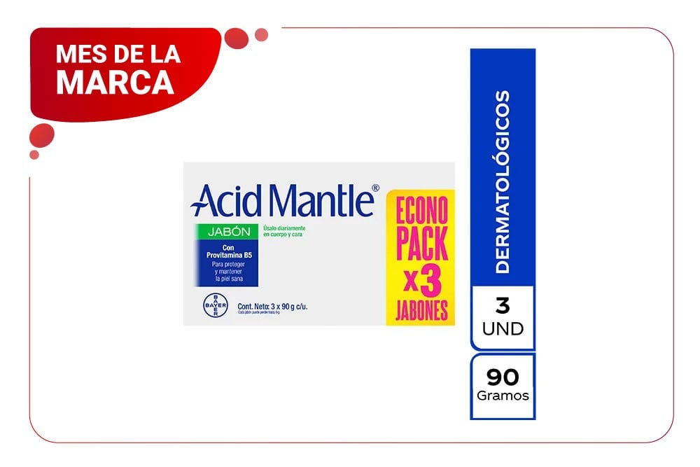 Acid Mantle Provitamina B5 Caja Con 3 Jabones Con 90 g C/U