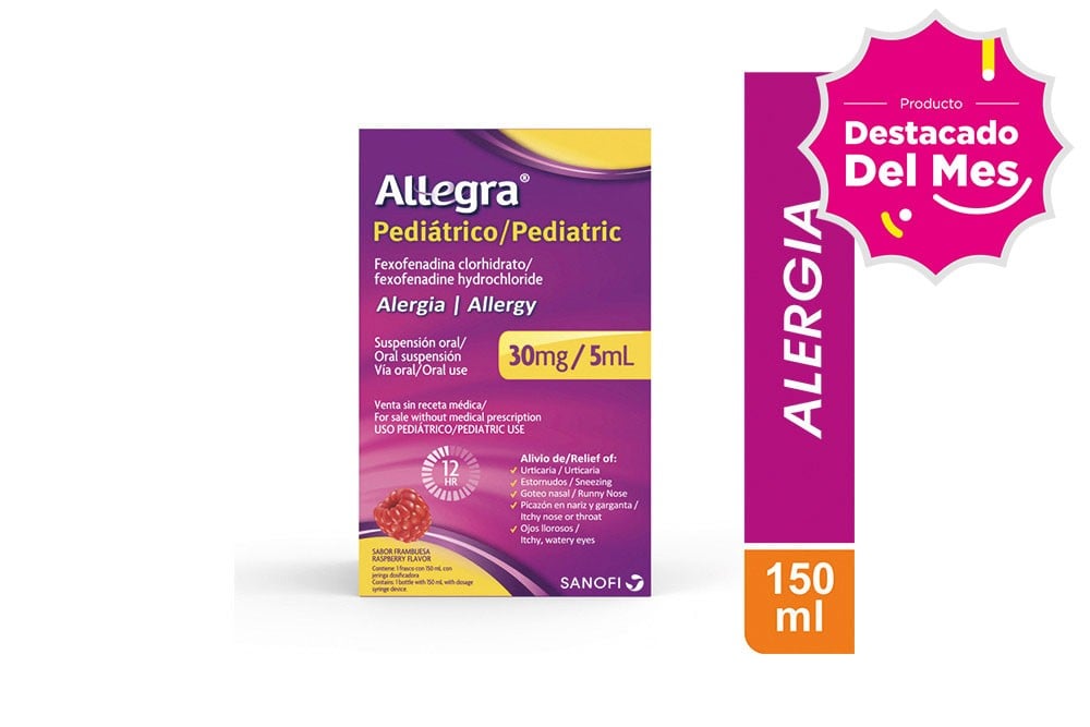 Allegra Pediátrico 30 mg / 5 mL Frasco Con 150 mL