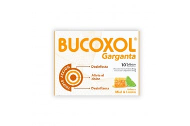 Bucoxol Sabor Miel & Limón 10 Tabletas Masticables