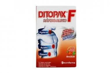 Ditopax F 470/328/410/25 mg Caja Con 25 Tabletas Masticables