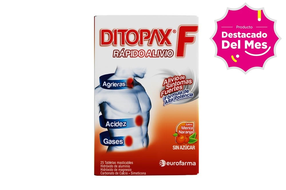 Ditopax F 470/328/410/25 mg Caja Con 25 Tabletas Masticables