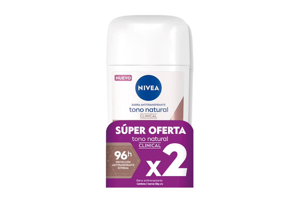 Oferta Desodorante Nivea Tono Natural Clinical 2 Unds