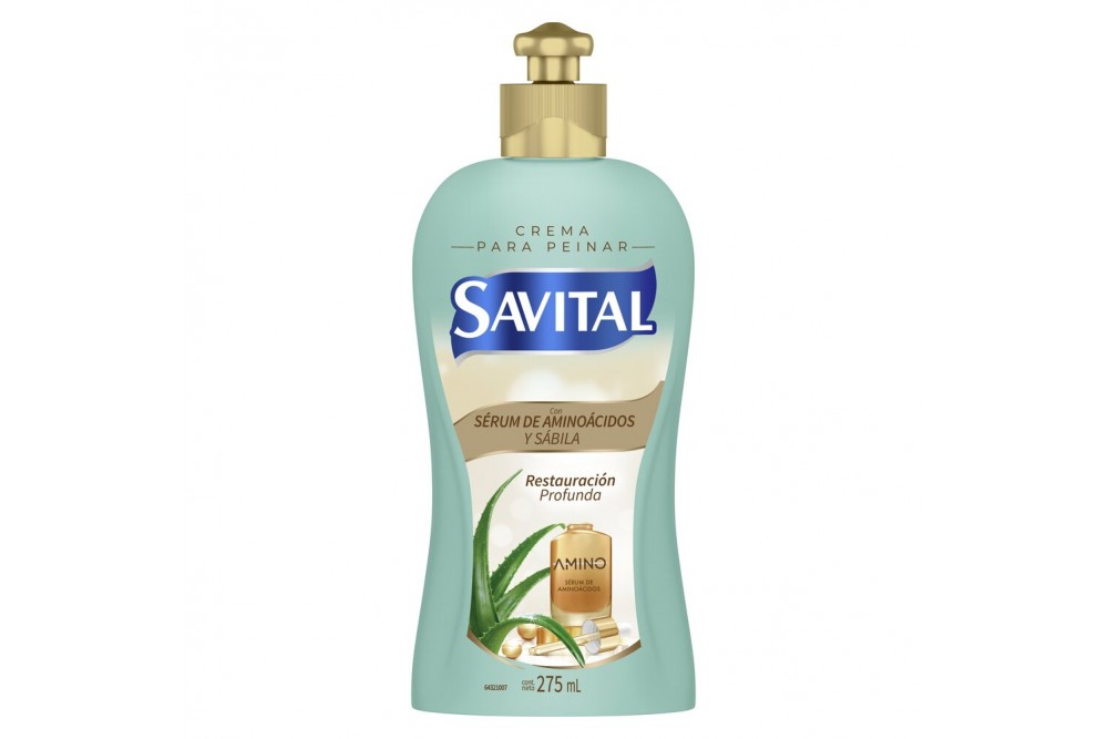 Crema Para Peinar Savital Aminoácidos Sábila 275 Ml