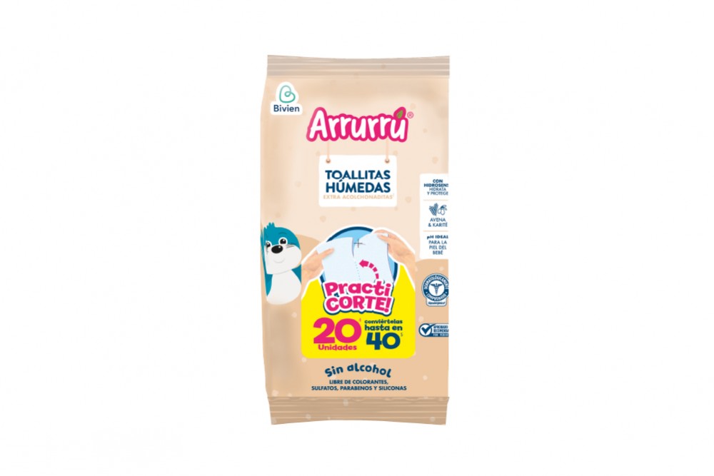 Toallitas  Avena Y Karité  Arrurrú 20 Unds