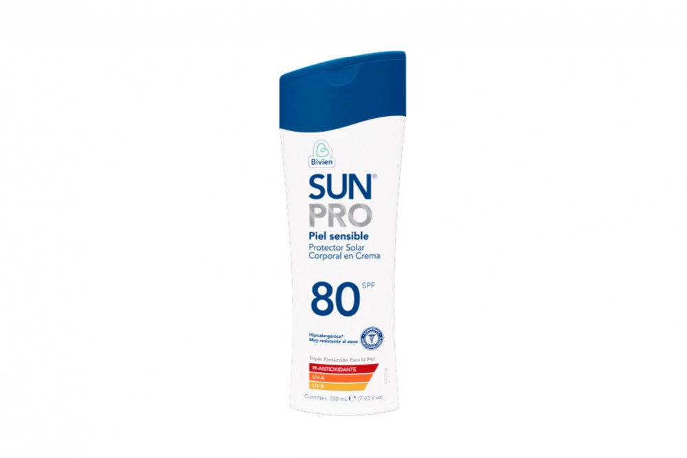 Protector Solar Sun Pro Spf 80 Piel Sensible 220 Ml