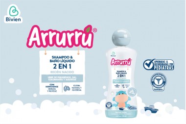 Shampoo Y Baño Liquido Arrurrú 2 En 1 Recien Nacido 220 Ml