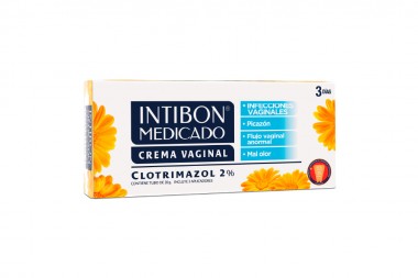 Crema Vaginal Intibon Clotrimazol 2% Medicado 20 G + 3 Aplicadores