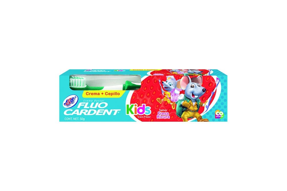 Oferta Crema Dental Fluocardent Kids Fresa 50 G + Cepillo Dental