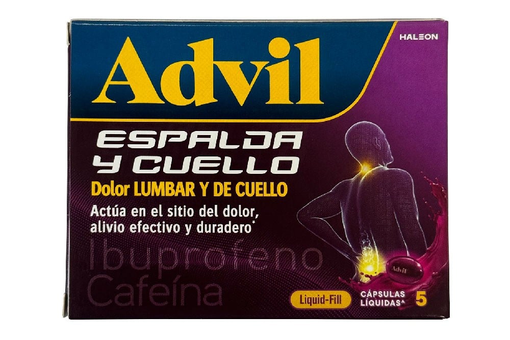 Advil Espalda Y Cuello 5 Cápsulas Liquidas