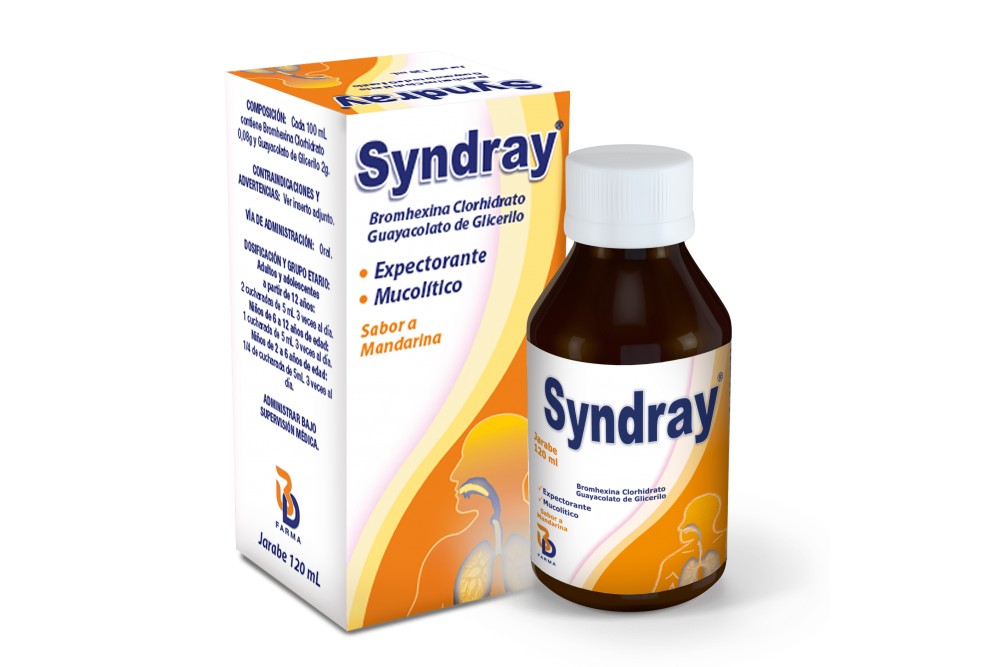 Jarabe Expectorante Syndray Sabor Mandarina 120 Ml