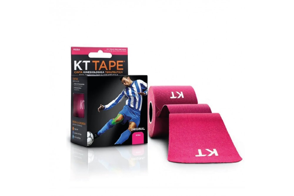 Cinta Deportiva Elastica Kt Tape Rosa 20 Unds