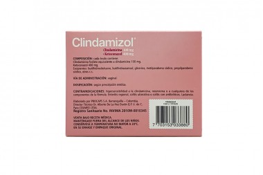 Clindamizol 100 Mg/400 Mg 7 Óvulo Vaginales