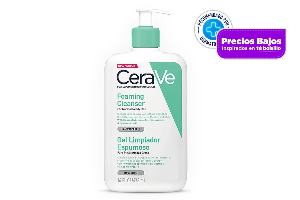 Gel Limpiador Cerave Espumoso Piel Normal Y Seca 473 Ml