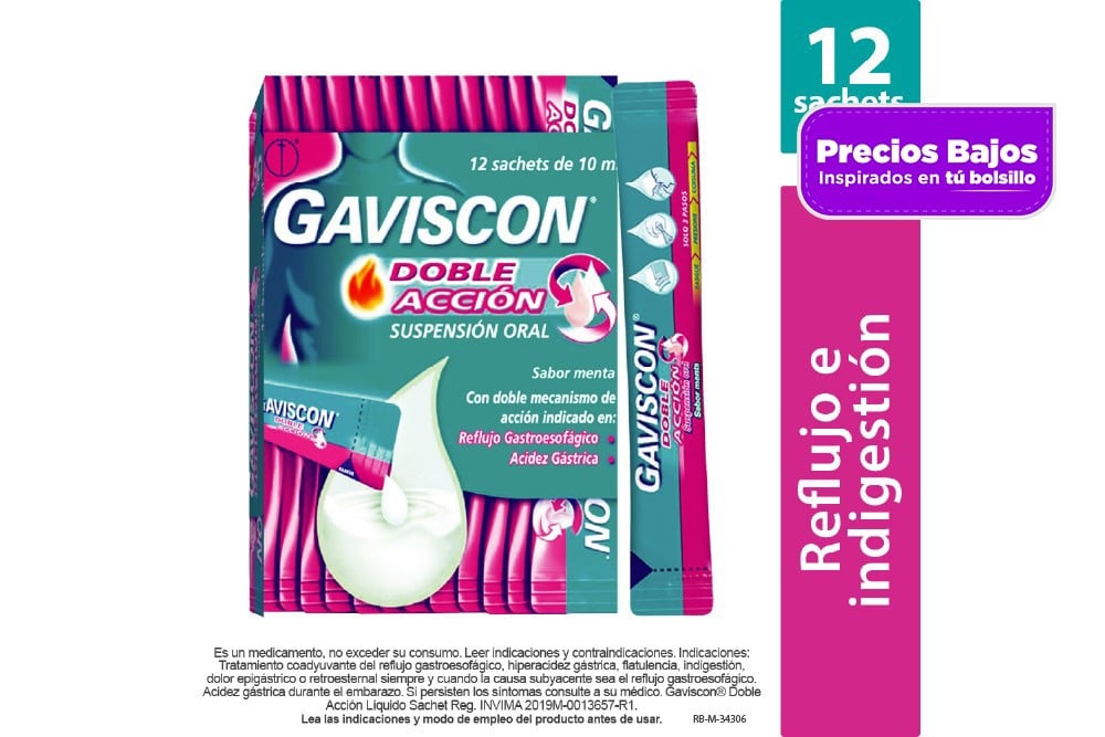 Gaviscon Doble Acción12 Sachet de 10 Ml C/U