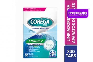 Corega Tabs Limpiadoras 30...