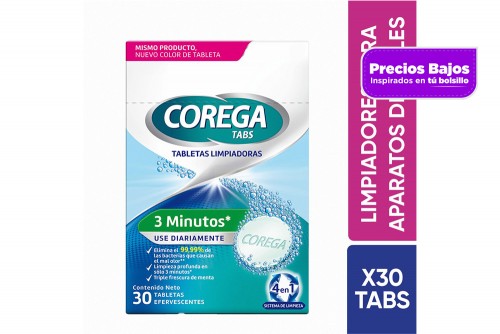 Corega Tabs Limpiadoras 30...