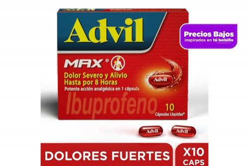 Advil Max 10 Cápsulas Líquidas