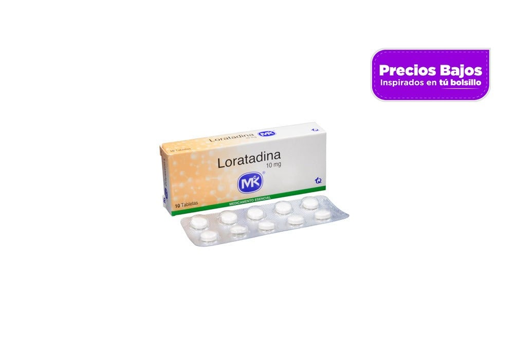 Loratadina 10 Mg Caja Con 10 Tabletas