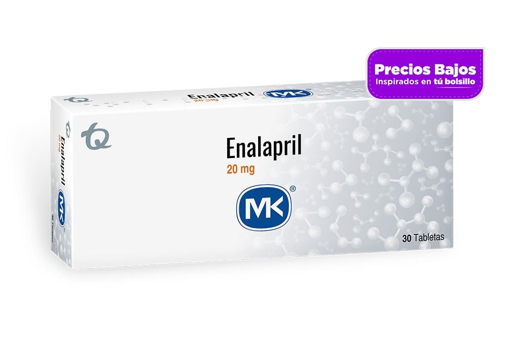 Enalapril Mk 20 Mg Oral Caja Por 30 Tabletas