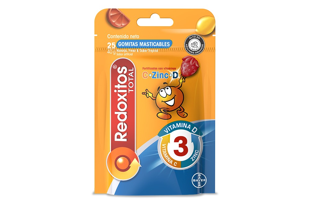 Redoxitos Total Bolsa Con 25 Gomitas Masticables 40 G C/U