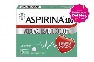 Aspirina 100 Mg Caja Con 28 Tabletas