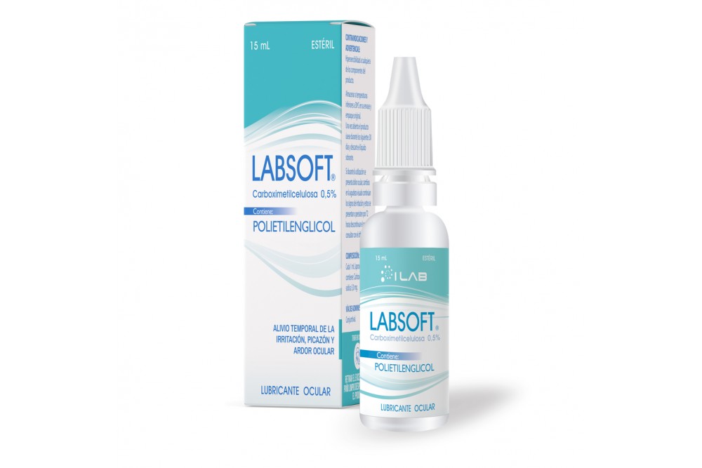 Oferta Lubricante Ocular Labsoft 0,5% 3 Unds de 15 Ml C/U