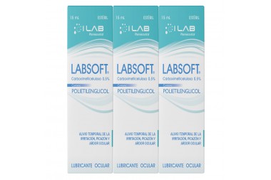 Oferta Lubricante Ocular Labsoft 0,5% 3 Unds de 15 Ml C/U