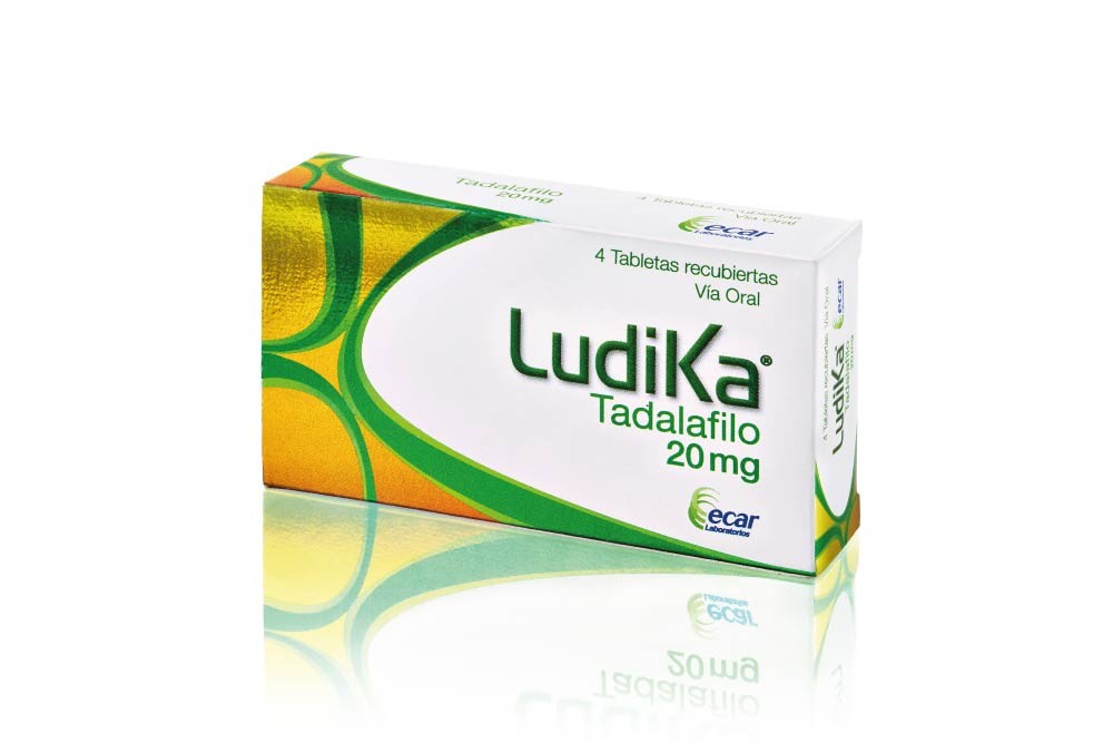 Ludika Tadafilo 20 Mg 4 Tabletas Recubiertas