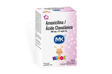 Amoxicilina / Acido Clavulánico Mk 400 Mg / 5 Ml Niños 100 Ml