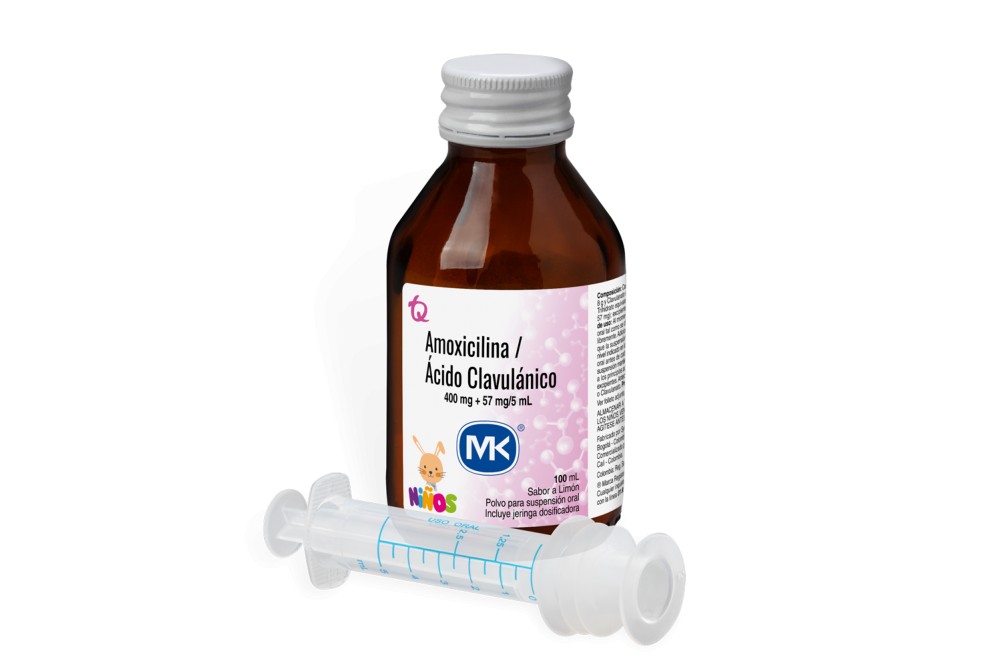 Amoxicilina / Acido Clavulánico Mk 400 Mg / 5 Ml Niños 100 Ml