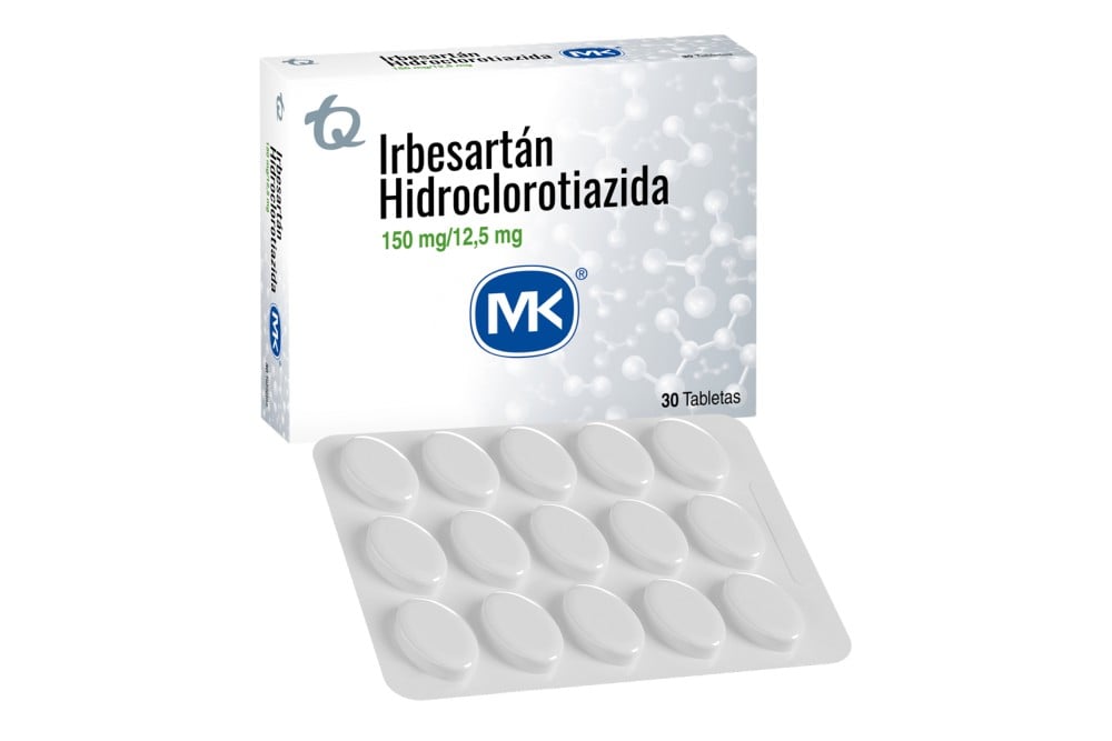 Irbesartán / Hidroclorotiazida Mk 150 Mg / 12,5 Mg 30 Tabletas