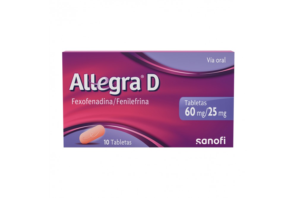 Allegra D 60/25 Mg 10 Tabletas