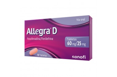 Allegra D 60/25 Mg 10 Tabletas