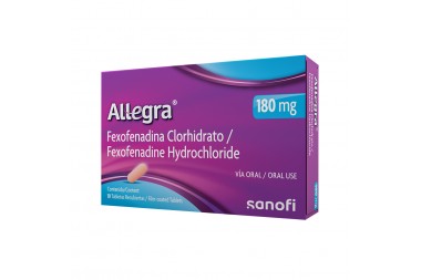 Allegra 180 Mg 10 Tabletas Recubiertas