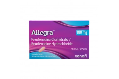 Allegra 180 Mg 10 Tabletas Recubiertas