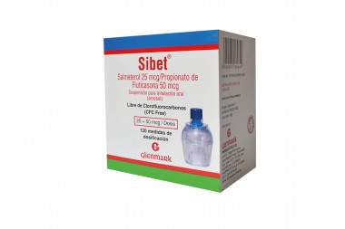 Inhalador Sibet 25Mcg / 50Mcg Suspensión Para Inhalación + Inhalocamara Und