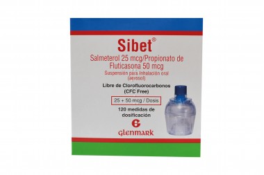 Inhalador Sibet 25Mcg / 50Mcg Suspensión Para Inhalación + Inhalocamara Und