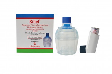 Inhalador Sibet 25Mcg / 50Mcg Suspensión Para Inhalación + Inhalocamara Und