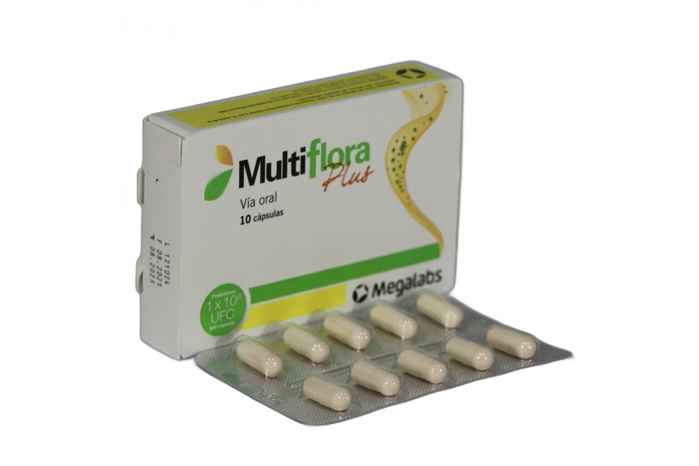 Probióticos Multiflora Plus 10 Cápsulas