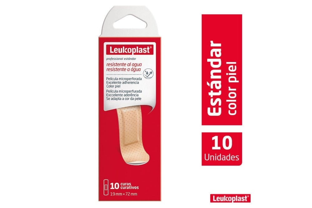 Cura Leukoplast Estándar Color Piel 10 Unds