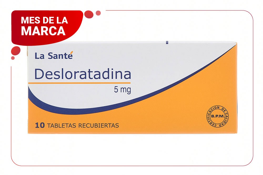 Desloratadina 5 Mg Caja Con 10 Tabletas Recubiertas