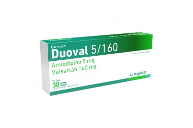 Duoval 5/ 160 Mg Caja Con 30 Tabletas