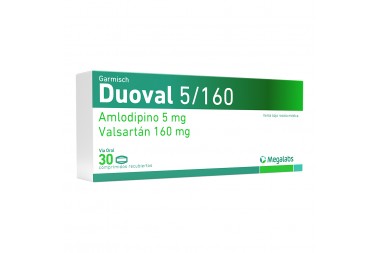 Duoval 5/ 160 Mg Caja Con 30 Tabletas