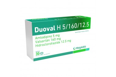 Duoval H 5/160/12.5 Mg Caja Con 30 Comprimidos