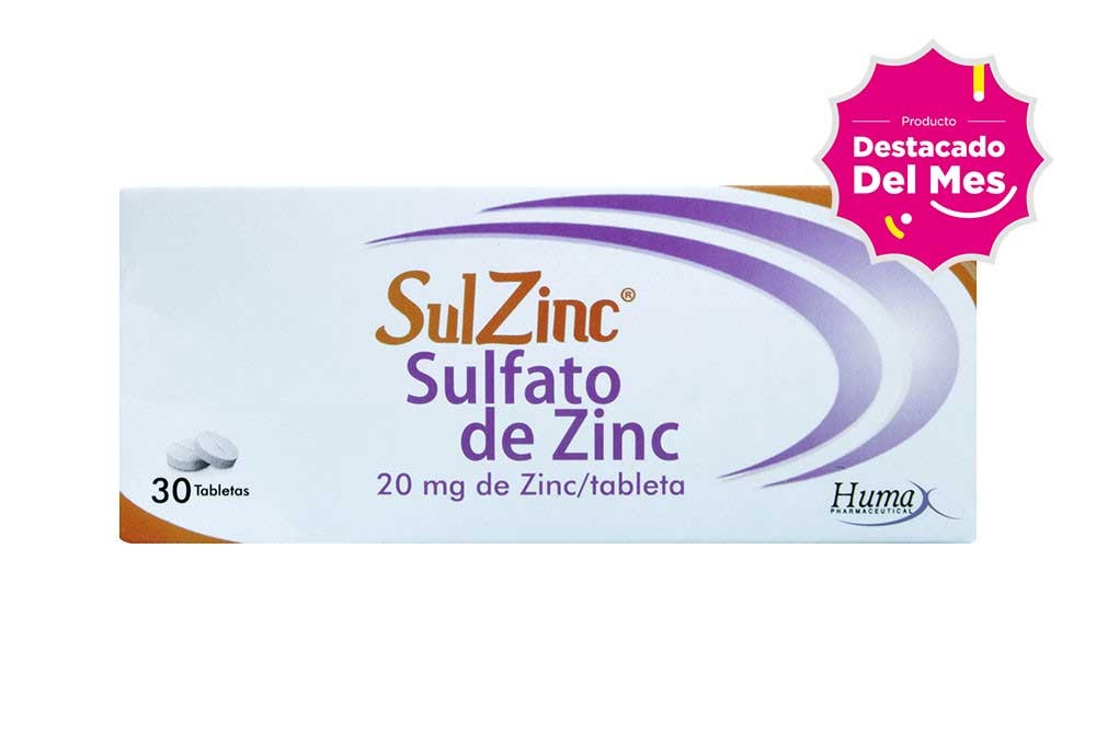 Sulzinc 20 Mg Caja Con 30 Tabletas Cubiertas