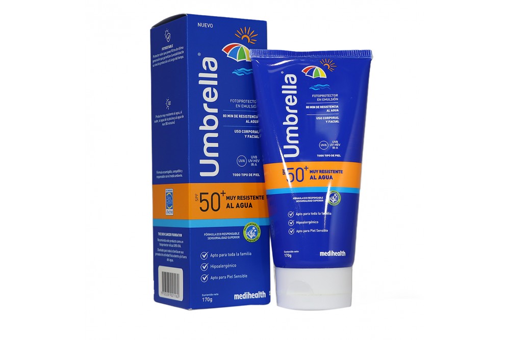 Protector Solar Umbrella Spf 50 Muy Resistente Al Agua 170 G