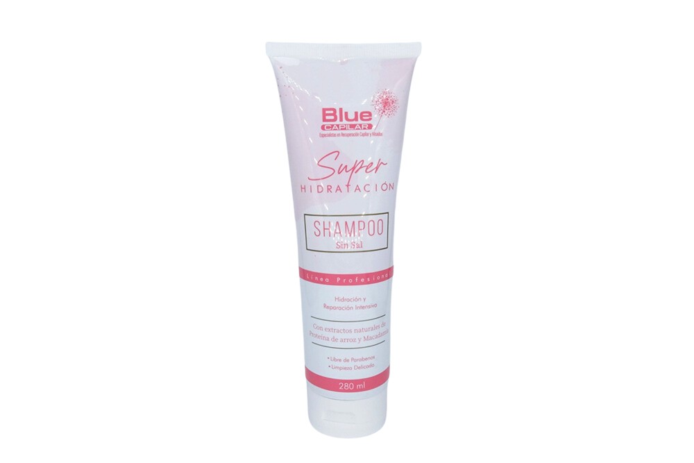 Shampoo Super Hidratación Blue Capilar Sin Sal 280 Ml