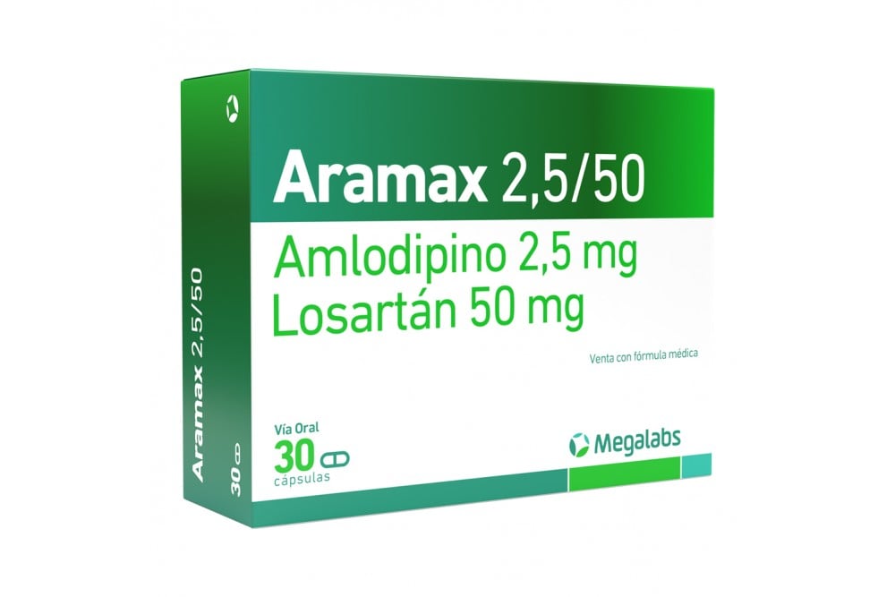 Aramax 2,5 / 50 Mg Caja Con  30 Cápsulas