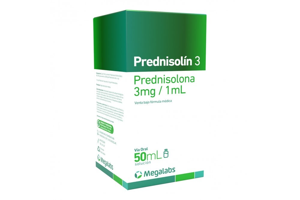 Prednisolín 3 Mg / 1 Ml Solución 50 Ml