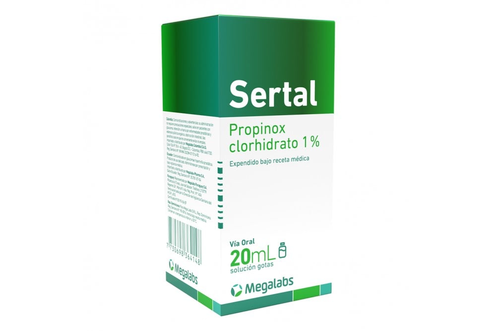 Sertal Propinox Clorhidrico 1% Vía Oral Solución En Gotas 20 Ml